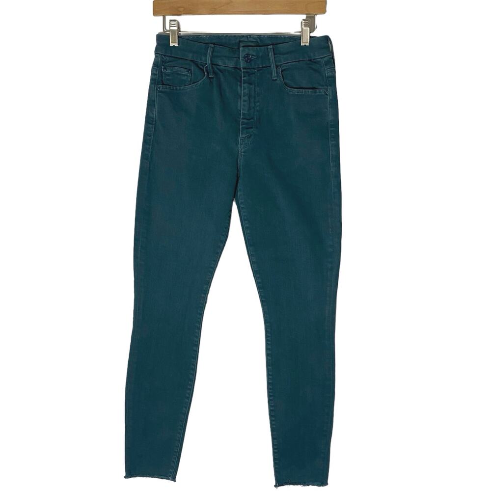 Mother High Wasted Looker Ankle Fray Jeans Birds Of A Feather Size 28